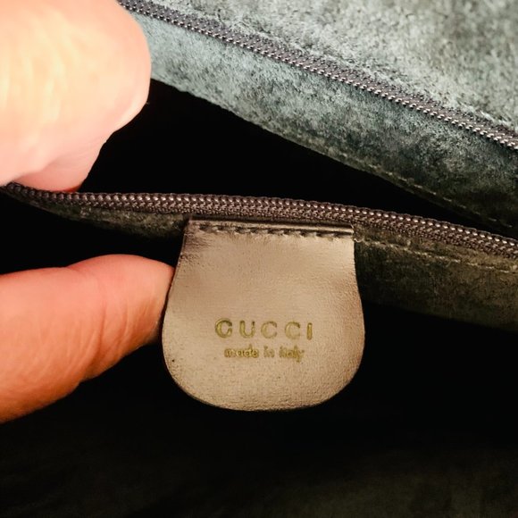 GUCCI VINTAGE EXOTIC PYTHON HANDLE BAG WITH DUST BAG MADE IN ITALY - Picture 11 of 16